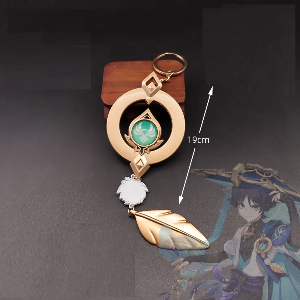 

Брелки Genshin Impact, 19 см, Kunikuzushi Vision, кавайная лопатка, реальные искусственные стальные аниме, детские игрушки для мальчиков