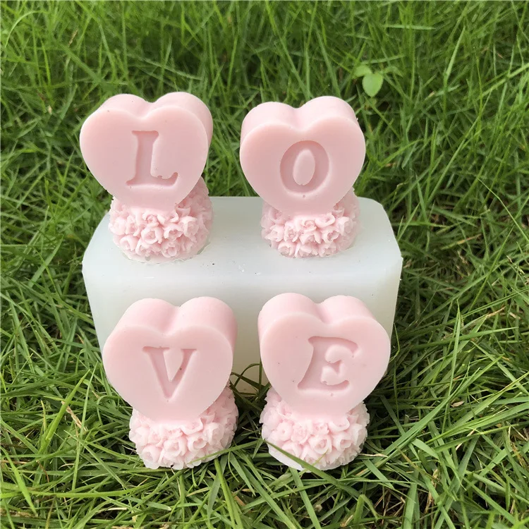 

LOVE silicone mould for candle gypsum soap chocolate food M-244