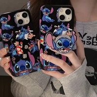disney cartoon lilo stitch for apple iphone 13 12 mini 11 pro x xr xs max 7 8 6 plus with stand silicone phone case