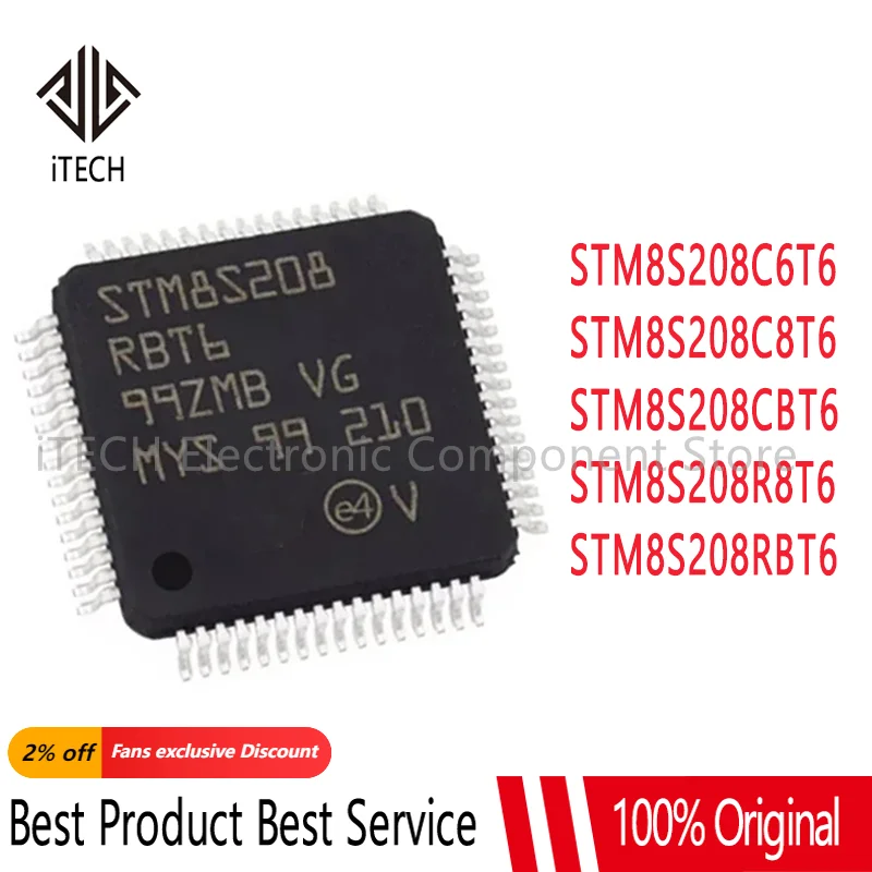Микросхема STM8S208C6T6 STM8S208C8T6 STM8S208CBT6 STM8S208R8T6 STM8S208RBT6 STM8S208 STM8S STM8 STM IC MCU, 1 шт. Микросхема STM8S208C6T6 STM8S208C8T6 STM8S208CBT6 STM8S208R8T6 STM8S208RBT6 STM8S208 STM8S STM8 STM IC MCU, 1 шт.