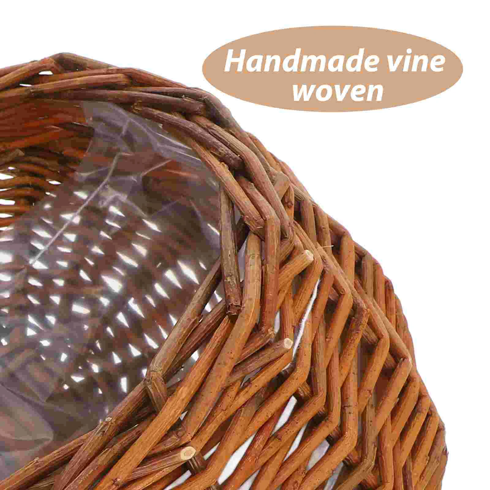 2 шт. настенный подвесной цветочный горшок из ротанга домашний кулон вешалка для