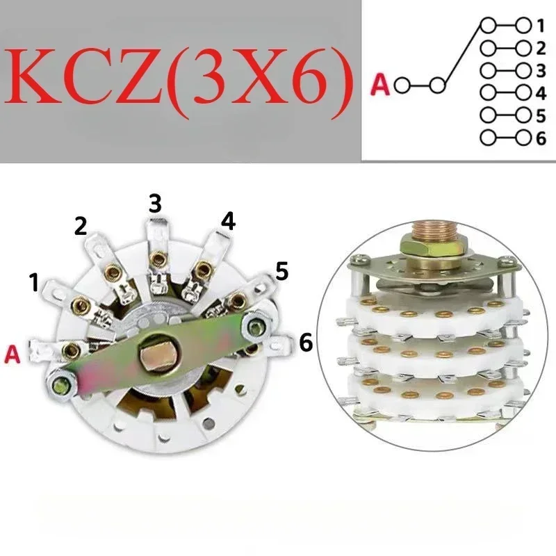 

1 шт. переключатель регулировки диапазона KCZ 3,4,5,6 слоев 3p4t 3P6T 3P7T 3P8T 3P11T 4P6T 4P11T 8P4T 8P5T6P11T