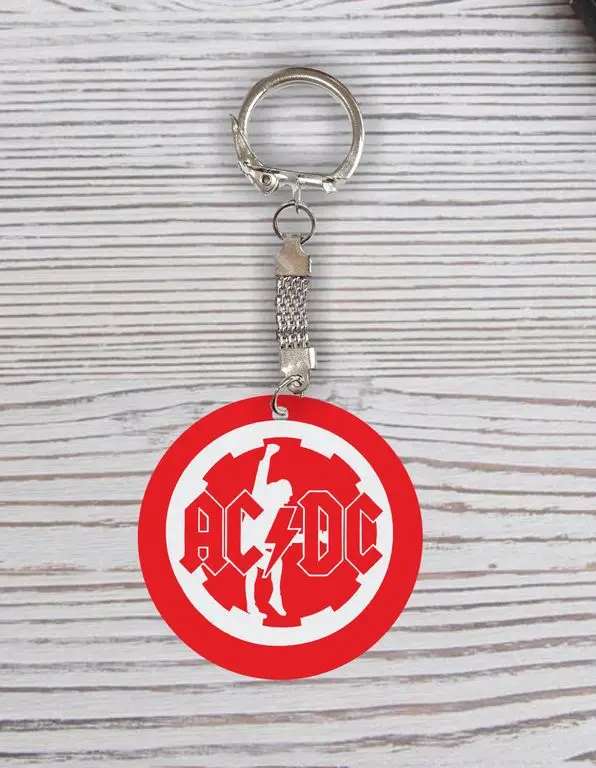 Брелок с гравировкой AC/DC Эй-си/ди-си №4 | Украшения и аксессуары
