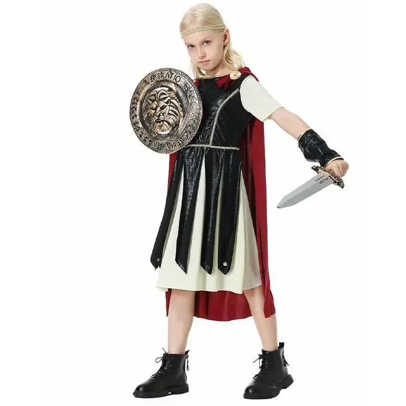 Хэллоуин Новый Спартанский Детский Косплей Римский Гладиатор Ролевой Костюм