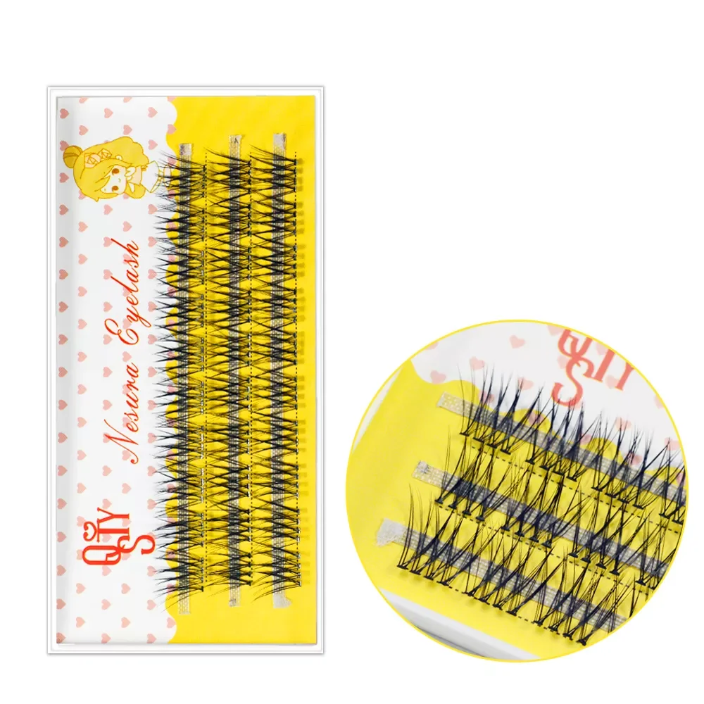 

120 Bundles Mink Eyelash Extension Natural 3D Russian Volume Faux Eyelashes Individual 10D Cluster Lashes Makeup Cilia