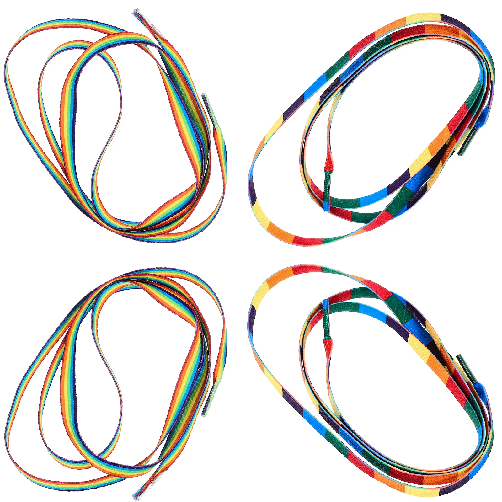 4 Pairs Shoe Laces Colorful Shoelaces Sneakers Rainbow Shoelaces Shoe Straps for Women Men
