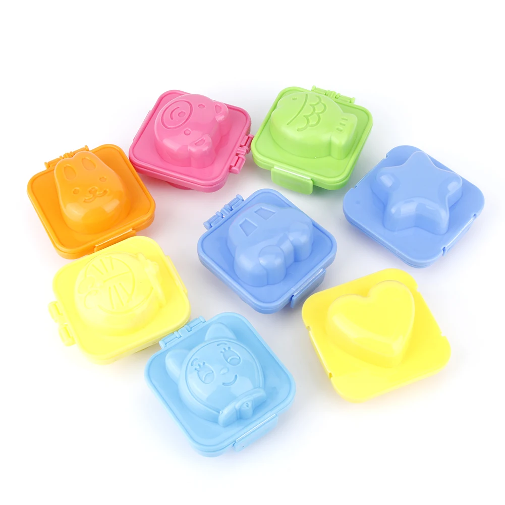 

8Pcs/Set Household DIY Cartoon Shape Rice Ball Mold Onigiri Mold Kitchen Utensils