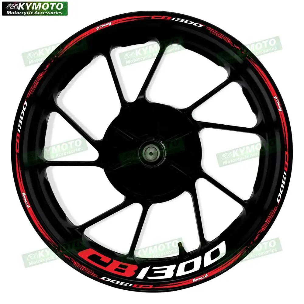 

Для Honda CB1300 CB 1300 аксессуары для мотоциклов 17-дюймовые наклейки на передние и задние колеса втулки в полоску светоотражающие наклейки украшения