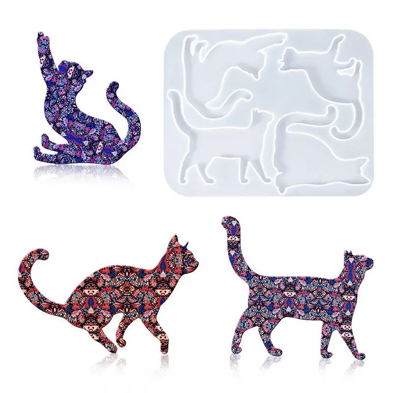 

3D брошь в виде мультяшного кота, бриллиантовые ювелирные изделия, силиконовые формы, аксессуары для рукоделия, литые инструменты