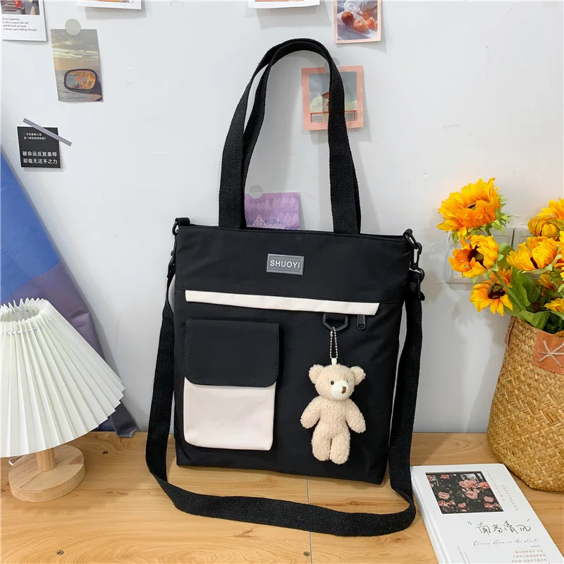 

Fashion Designer Women's Tote Shoulder Bag Oxford Casual Solid Women's Handbag 2022 Simple Large Capacity Female Crossbody Bags