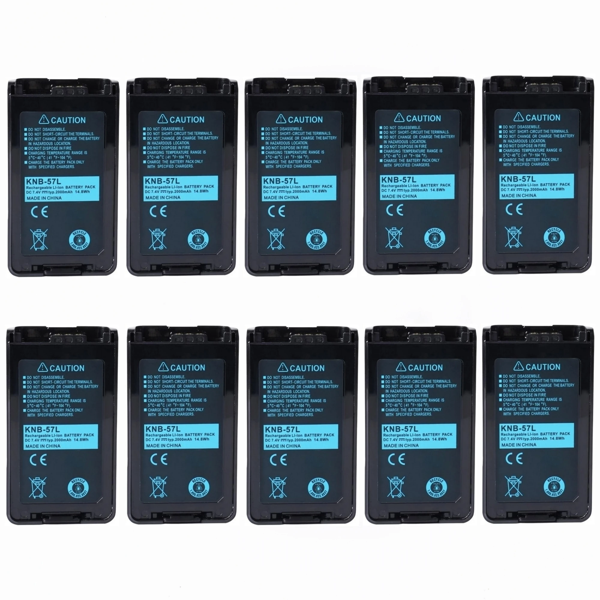 10 шт., 7,4 В, 2000 мАч, сменная литий-ионная батарея для Kenwood, Φ, Φ, радиоприемник для Φ