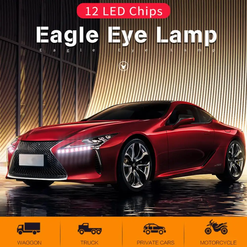 

10pcs 23mm LED Eagle Eye 12V Dual Color 4014 12 SMD Car Daytime Running Lights Spot Signal Lamp White Yellow Backup Parking Bulb