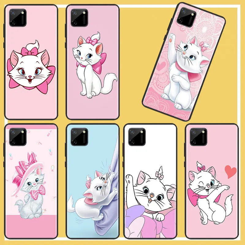 

Cute Marie Cat Phone Case For OPPO Find X2 X3 X5 Pro Lite Neo 5G Reno 4 5 6 7 Lite Z 4G 5G Pro SE Black luxury Soft Funda Cover