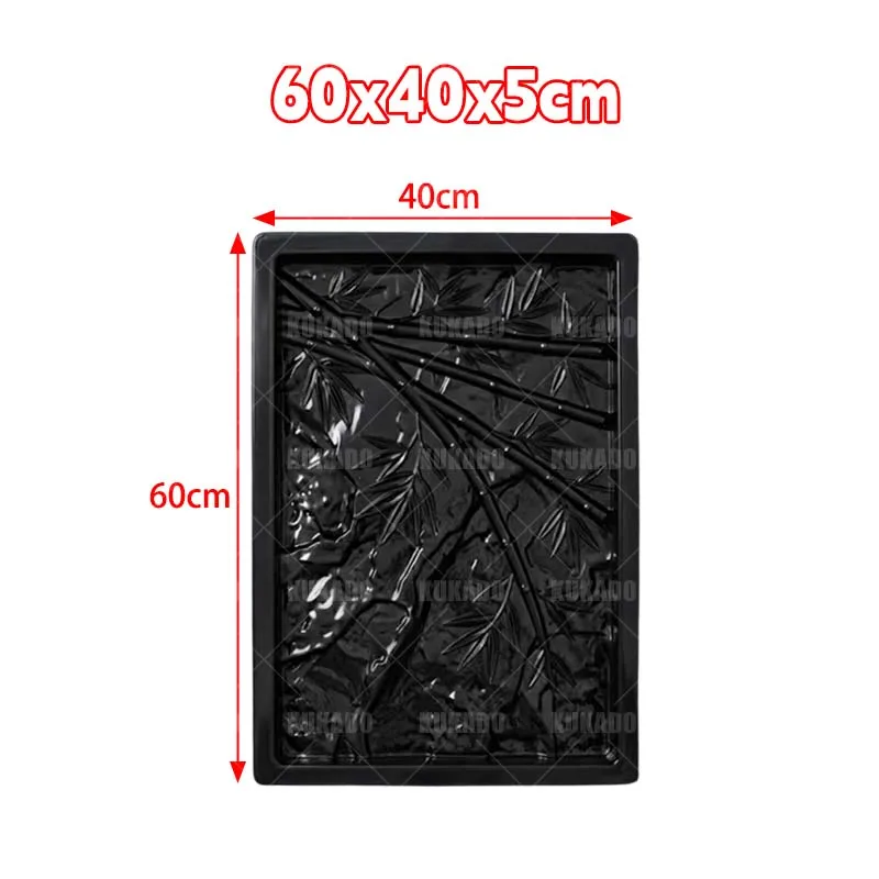 Форма для цементных кирпичей с бамбуковым узором 60x40x5 см для укладки плитки на дворе, садовых дорожек, имитация камня B (art.: 3920dced2f5b2) - 3920dced2f5b2
