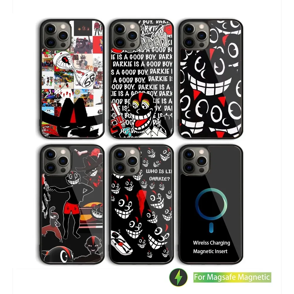 Чехол для телефона L-Lil D-Darkie iPhone 16 15 14 13 12 11 Plus Pro Max Mini Magsafe с магнитной беспроводной
