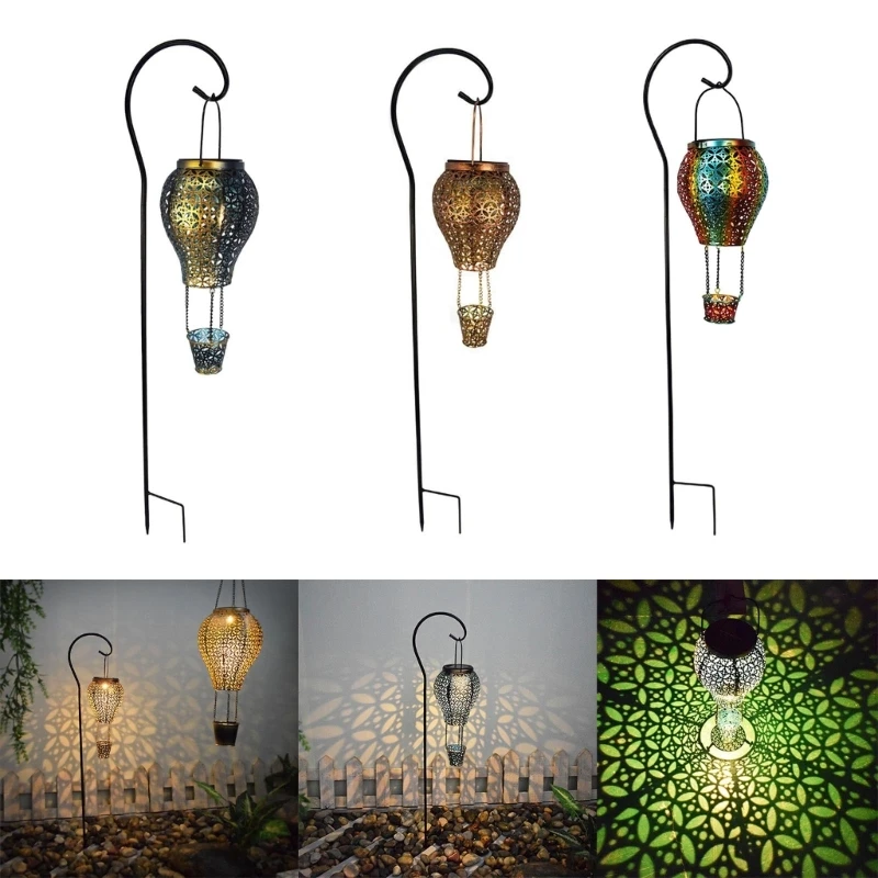 

Воздушный шар на солнечной батарее, фонарь, декоративная Ночная лампа, украшения, ремесла, товары для помещений, улицы, сада, двора, земли