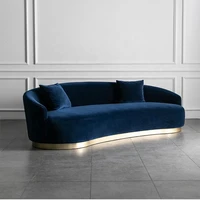 european style modern home furniture leisure couch velvet fabric sofa living room sofa manufacturer on sale