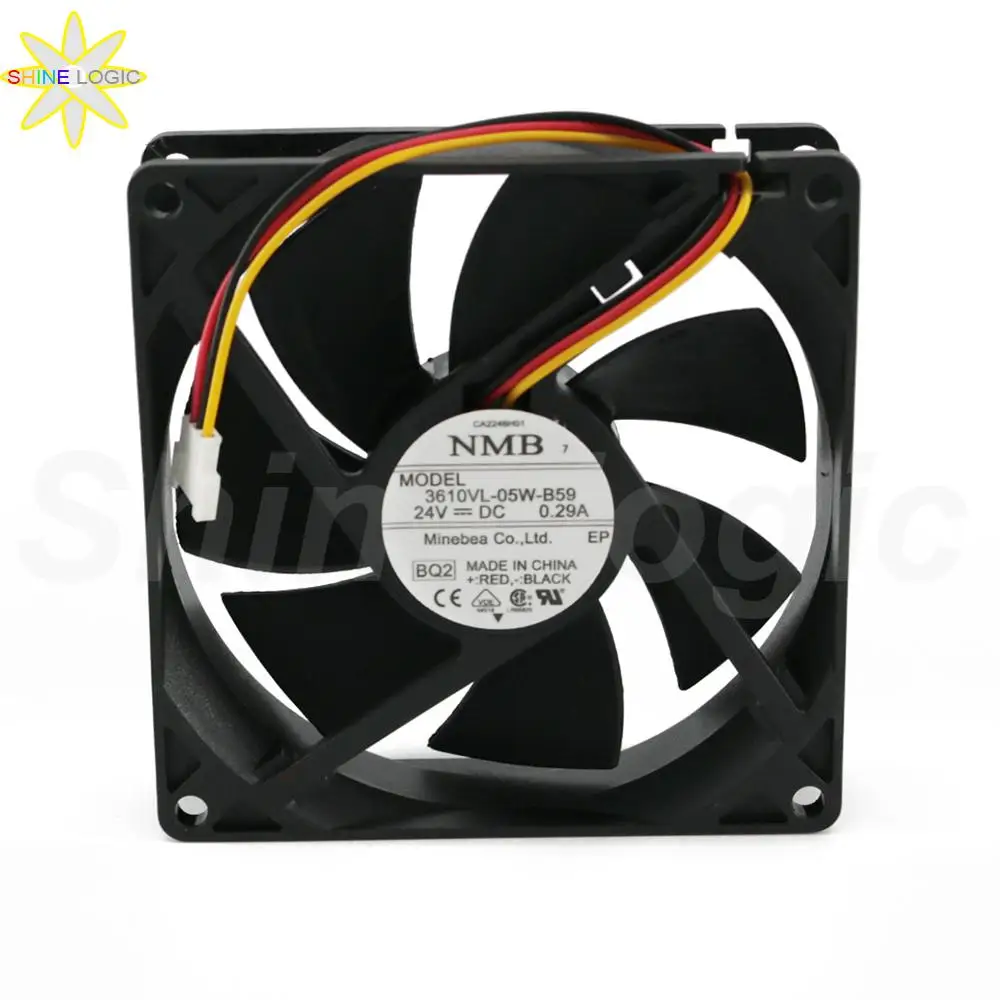 

1Pcs Brand New For NMB 7 Minebea 3610VL-05W-B59 DC24V 0.29A 9025 90*90*25MM 3Pin Cable Inverter Cooling Fan Projector fan
