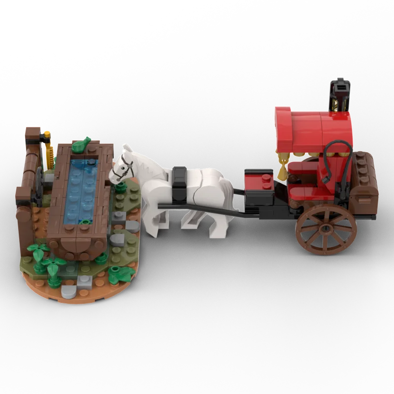 Новинка 229 шт. электронная модель средневекового замка поилка для лошадей каркас