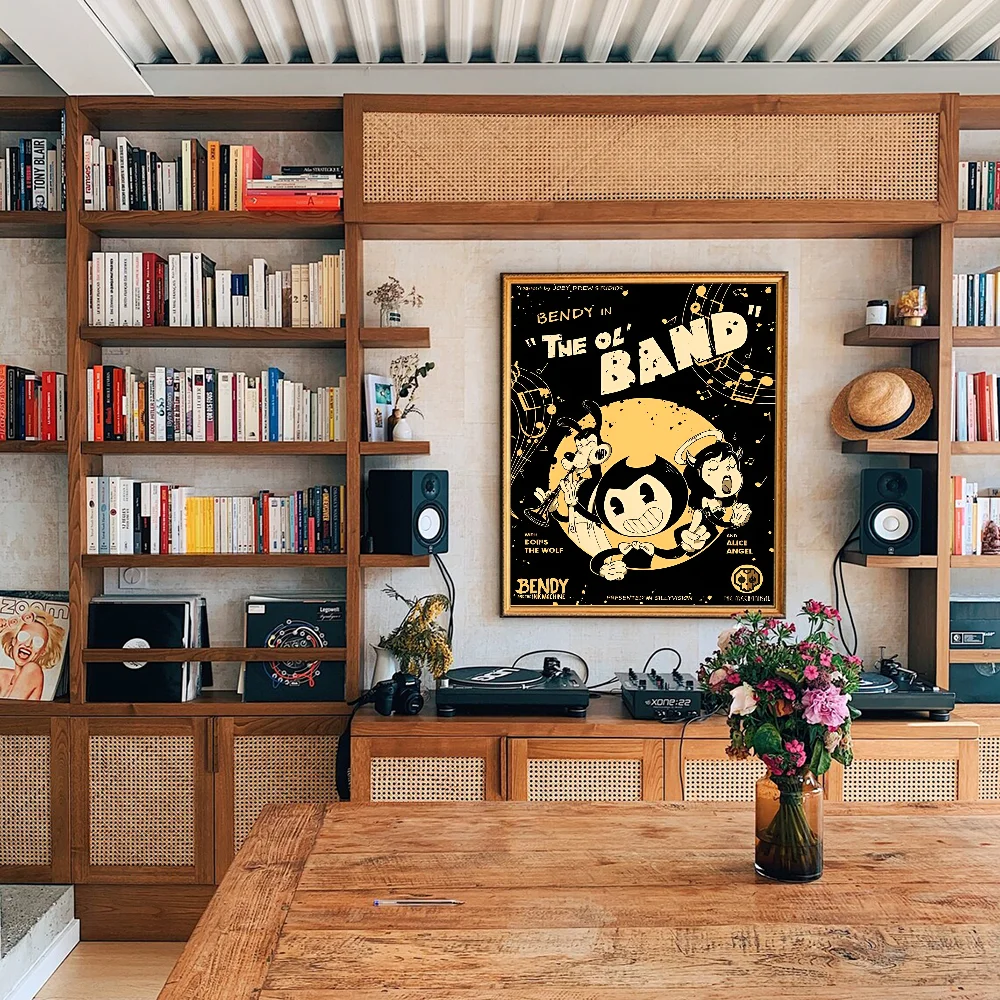 B-Bendy A-And The L-Ink M-Machine DIY липкий постер водостойкая бумажная наклейка кофейня бар