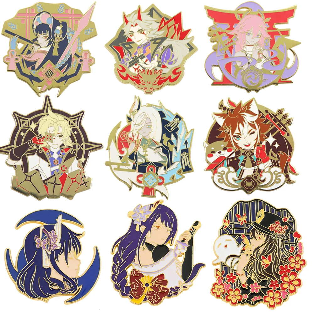 

Genshin Impact Character Enamel Pins Collection Creative Brooch Clothes Backpack Lapel Badges Fashion Jewelry Accessories Gifts