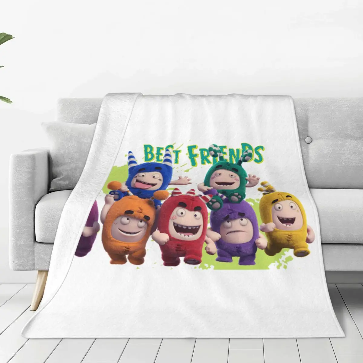 

Симпатичное Флисовое одеяло Oddbods с мультяшным принтом ТВ анимация портативное очень теплое пледовое одеяло для постельных принадлежностей...