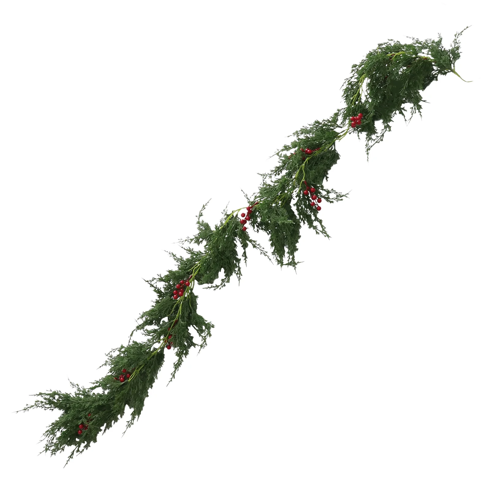 

Garland Christmas Artificial Berry Rattan Holiday Berries Red Stairs Fireplace Holly Tree Frosted Greenery Flowers Home decor