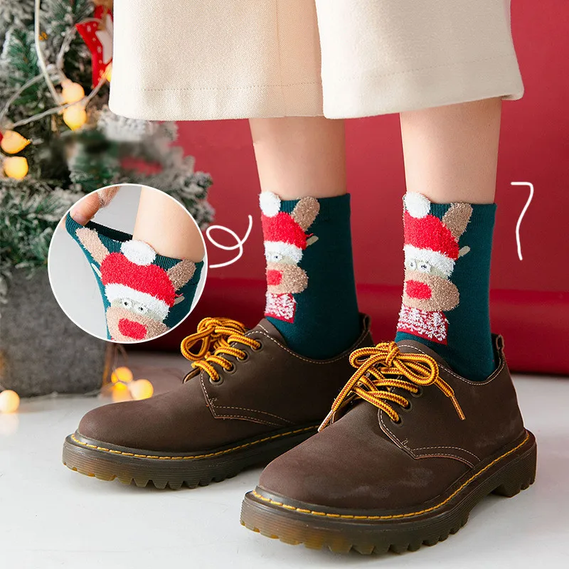 Cartoon Christmas Socks Ornaments Merry Christmas Decorations For Home Christmas Gifts Xmas Noel Navidad Happy New Year Supplies