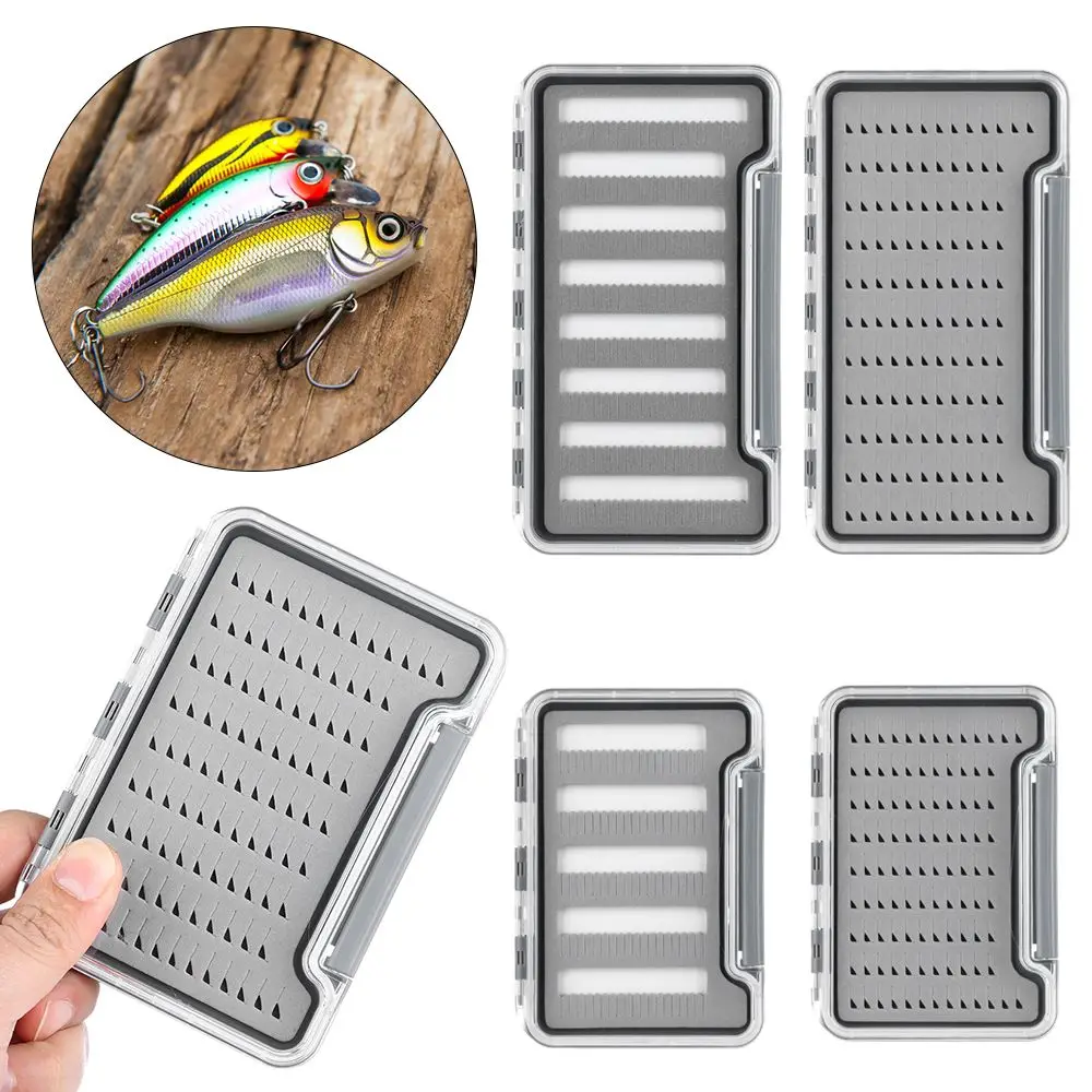 

Waterproof Single Sided Transparent Case Fly Boxes Fishing Supplies Flies Storage Box With Foam/Silicone Fishing Tackle Tool