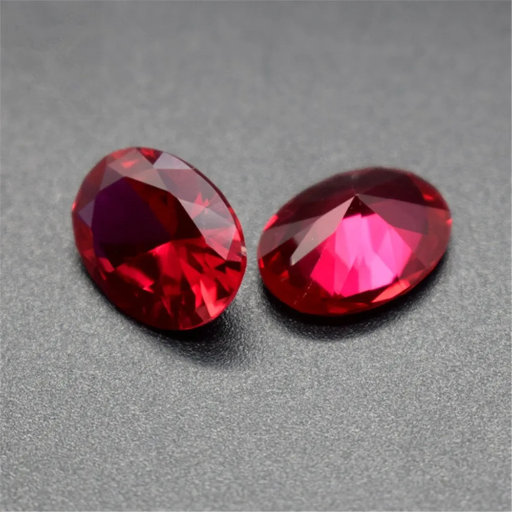 Blood-red Ruby Oval Cut Gemstone Egg Shape Faceted Ruby Gem Multiple Sizes to Choose C62R images - 6