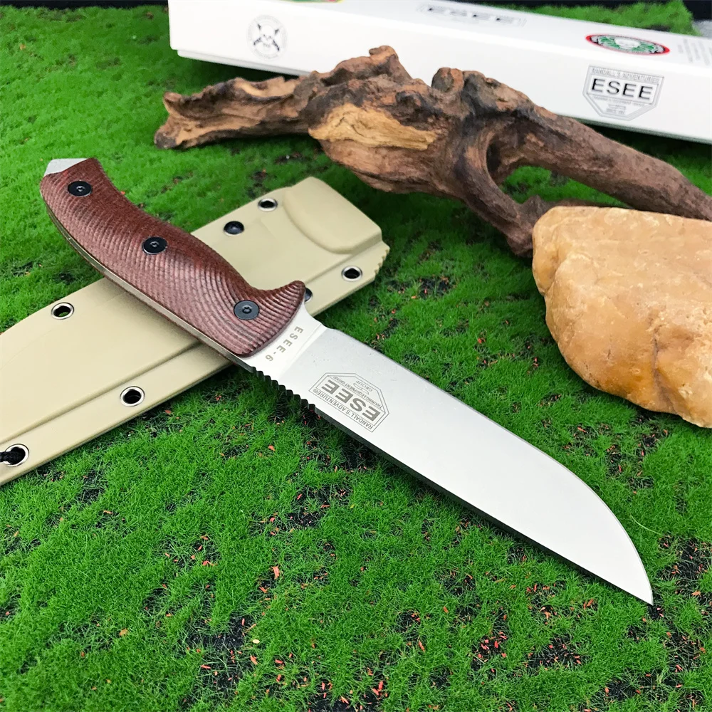 Фото Новый специализированный нож ESEE-6 с фиксированным клинком из стали D2, рукоять G10, для охоты, резки, повседневного ношения, активного отдыха, кемпинга, рыбалки, подарки для мужчин №2