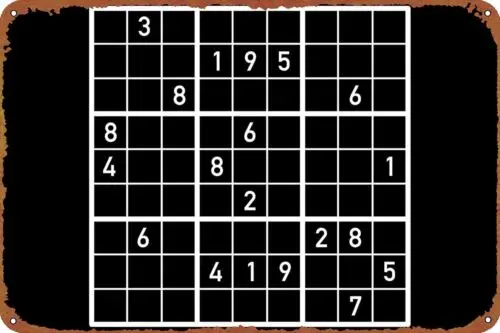 Игровой постер-головоломка Sudoku жестяной Настенный декор Ретро металлический