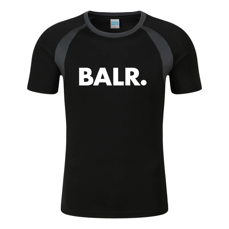 Футболка BALR мужская с круглым вырезом Модный хлопковый Повседневный Спортивный