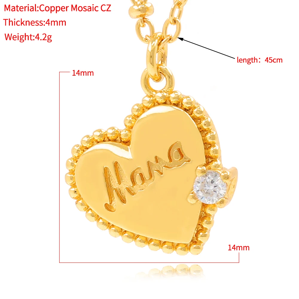 High Quality Fashion Double Heart Star Necklace Jewelry Original Design Lettering Craft 2022 Hot Sale 45cm For Christmas Gift images - 6