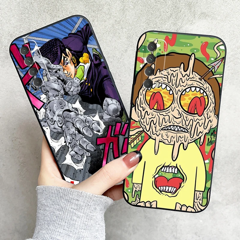 

Cartoon Rick And Morty Phone Case For Huawei P Smart Z 2019 2021 P20 P20 Lite Pro P30 Lite Pro P40 P40 Lite 5G Silicone Cover