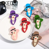 skeds acrylic beauty women elegant vintage brooch pin trendy lady retro badges party wedding brooches pins exquisite corsage