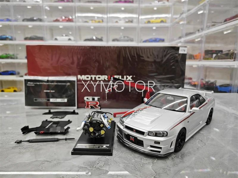Motorhelix 1/18 для Nissan Skyline GT-R R34 NISMO индивидуальная металлическая литая под давлением