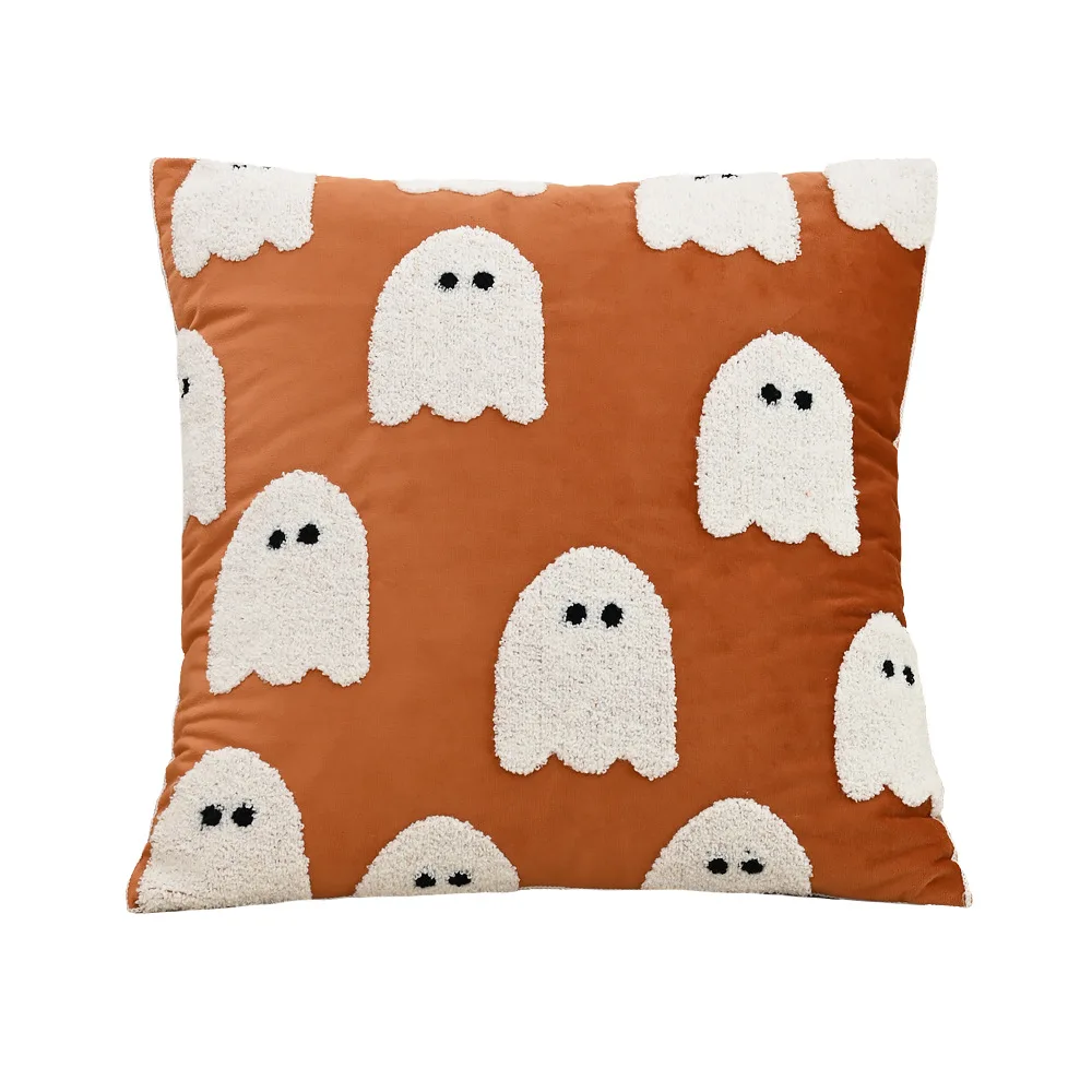 

Наволочка с вышивкой Хэллоуин Тыква и Призрак 45x45 см