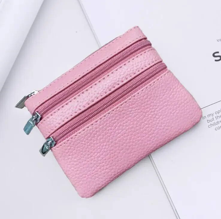 

European American Popular Leather Zero Wallet Women's Household Zipper Key Bag Coin Pocket