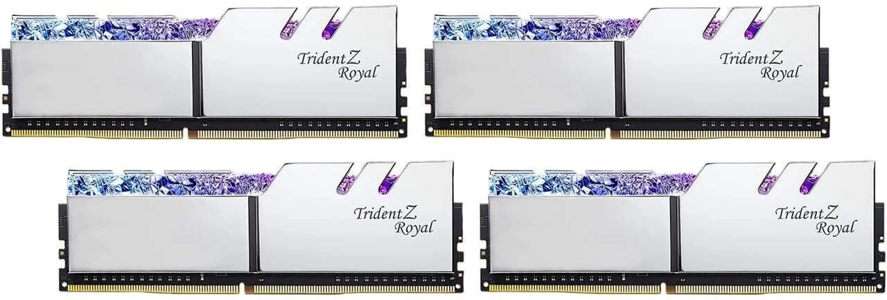 

G.Skill Trident Z Royal Series, 128 Гб (4x32 ГБ), 2,4-контактный SDRAM (Φ), DDR4 288, PC4-28800 3600 в, четырехканальный Рабочий стол