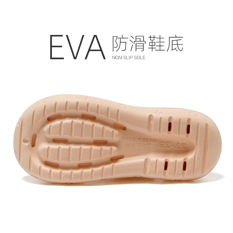 High Heel Hole Shoes Slippers for Women Summer Net Infrared Wearing Breathable Thick Sole Baotou Lazy Fashion Beach Sandals