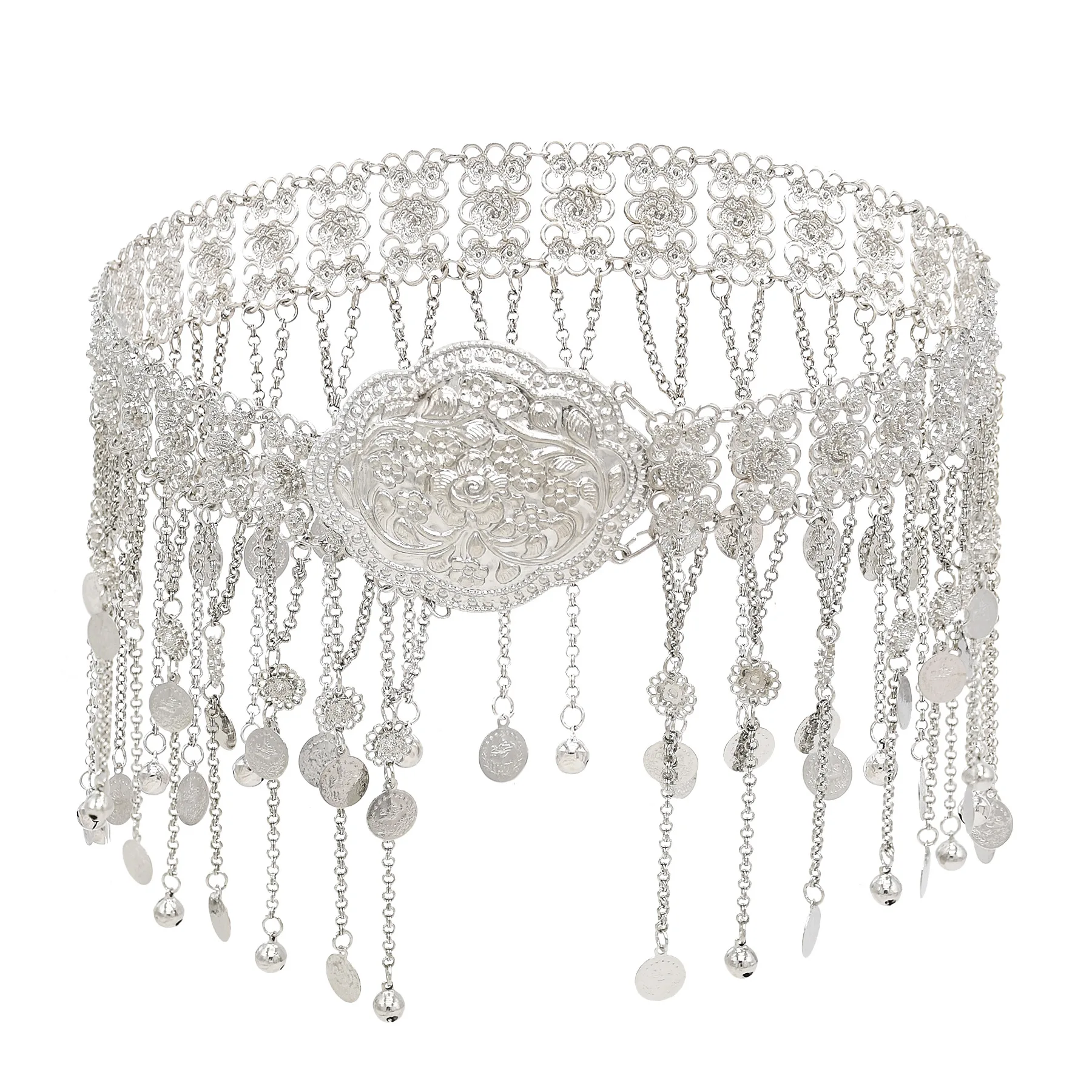 Серебристая металлическая цепочка для танца живота Ldealway