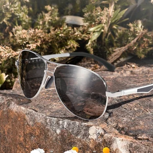 Aluminum Photochromic Sunglasses Men Polarized Day Night Driving Glasses Anti-Glare Change Color Sun