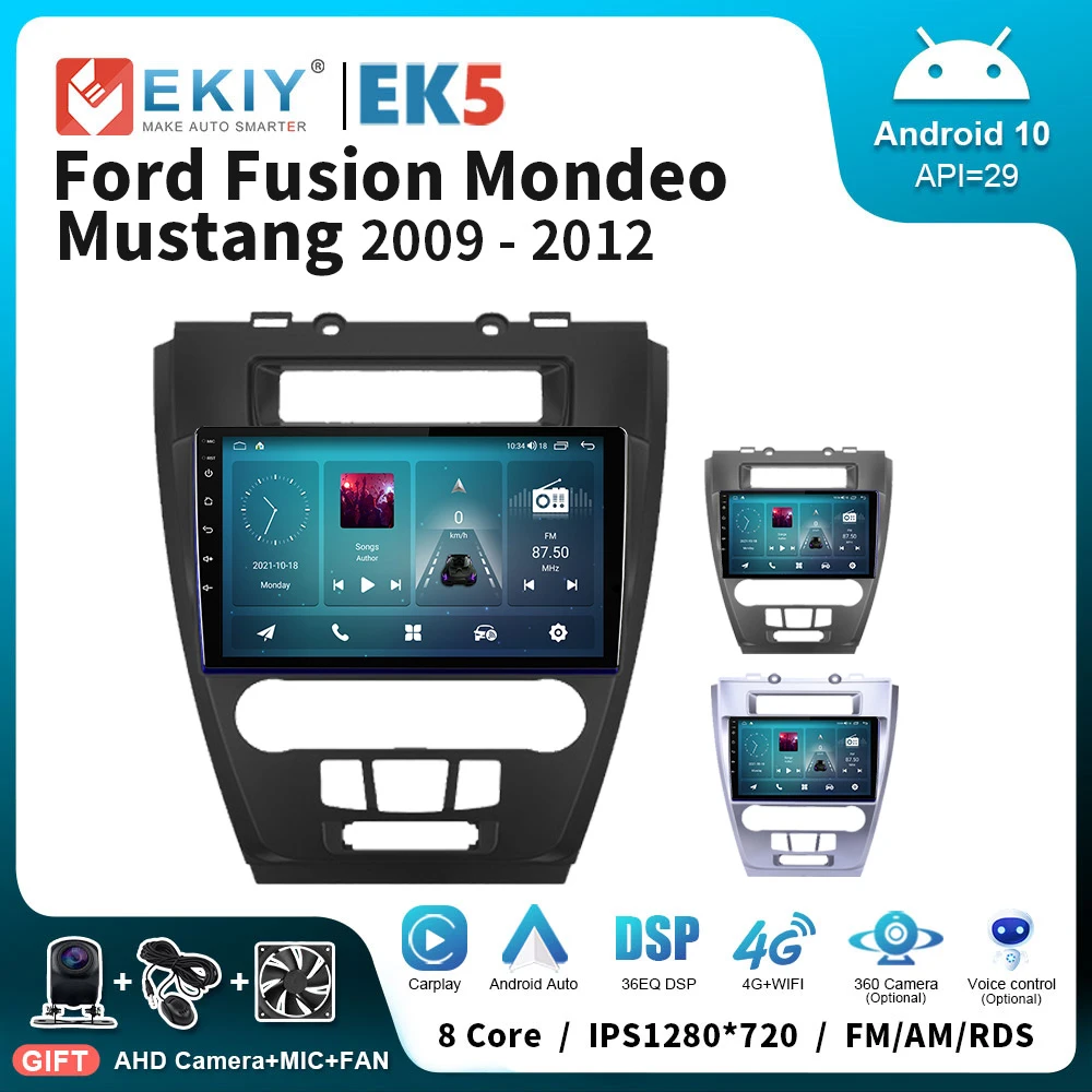 Autoradio Stereo Android EKIY EK5 per Ford Fusion Mondeo Mustang 2009 - 2012 lettore Video multimediale Navi GPS Carplay Head Unit