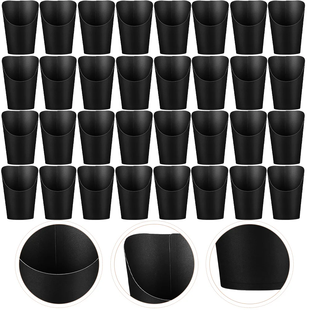

100 Pcs Snack Box Diagonal French Fries Cup Sandwich Containers Disposable Charcuterie Cardboard Cones Paper Supply
