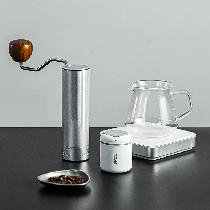 Фото Ручная кофемолка Coffee Plus с 7-звездочным жерновом для экономии усилий, регулируемая, для домашнего использования, кемпинга и приготовления эспрессо №2