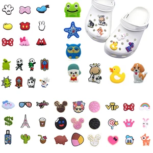 6-11pcs Medical PVC Shoe Charms Decorations Crystal Flowers Fruit Ornaments Animals Dog Accessories 