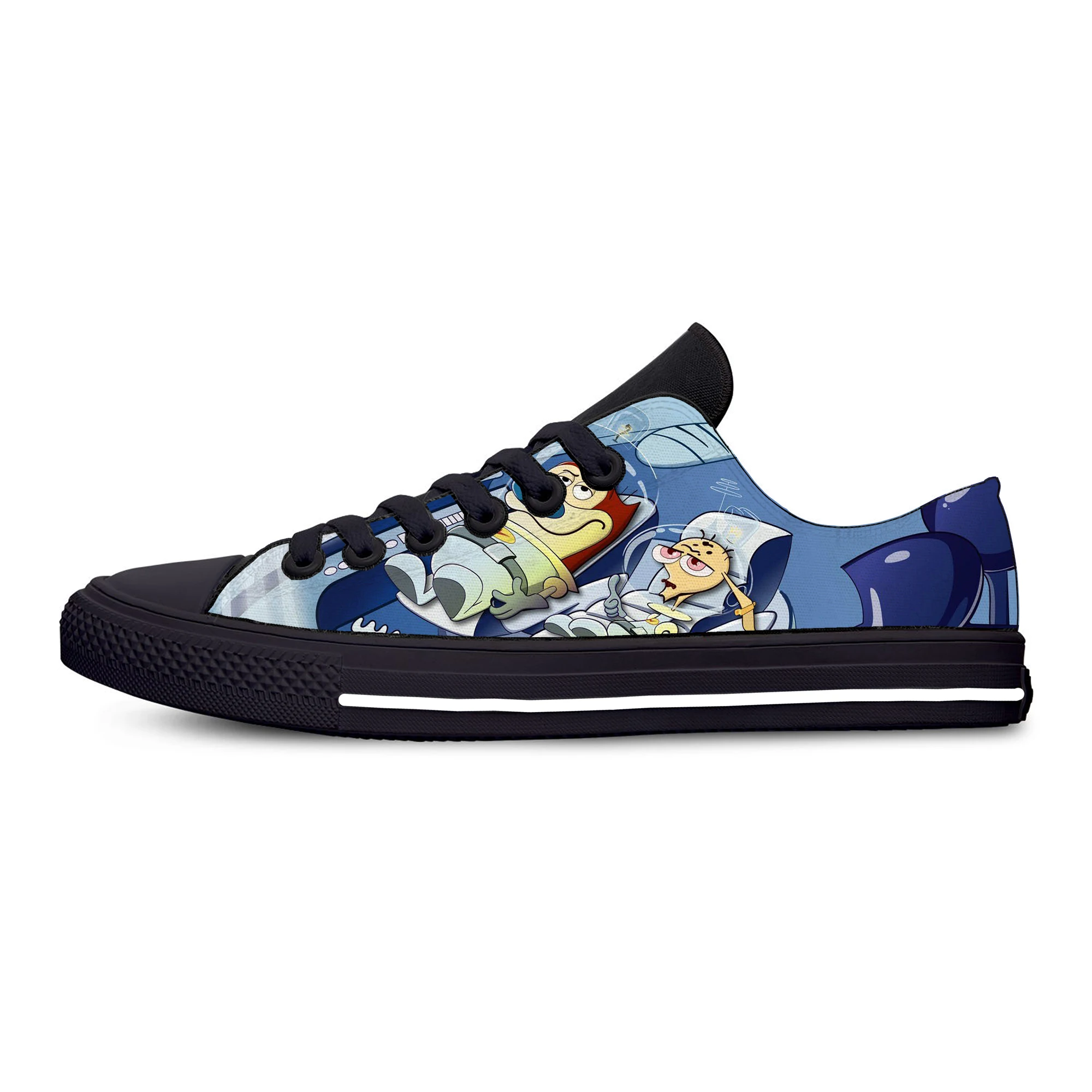 

Hot Cool Ren and Stimpy Fashion Low Top Man Woman Sneakers Breathable Classic Canvas Shoes High Quality Lightweight Board Shoes