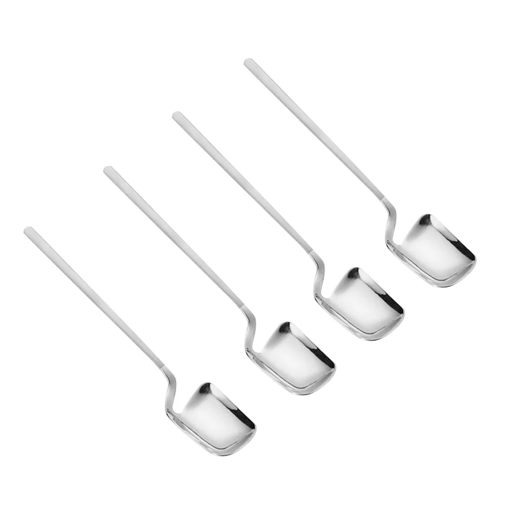 

4Pcs Multi-function Dessert Spoons Portable Tea Spoons Household Coffee Spoons