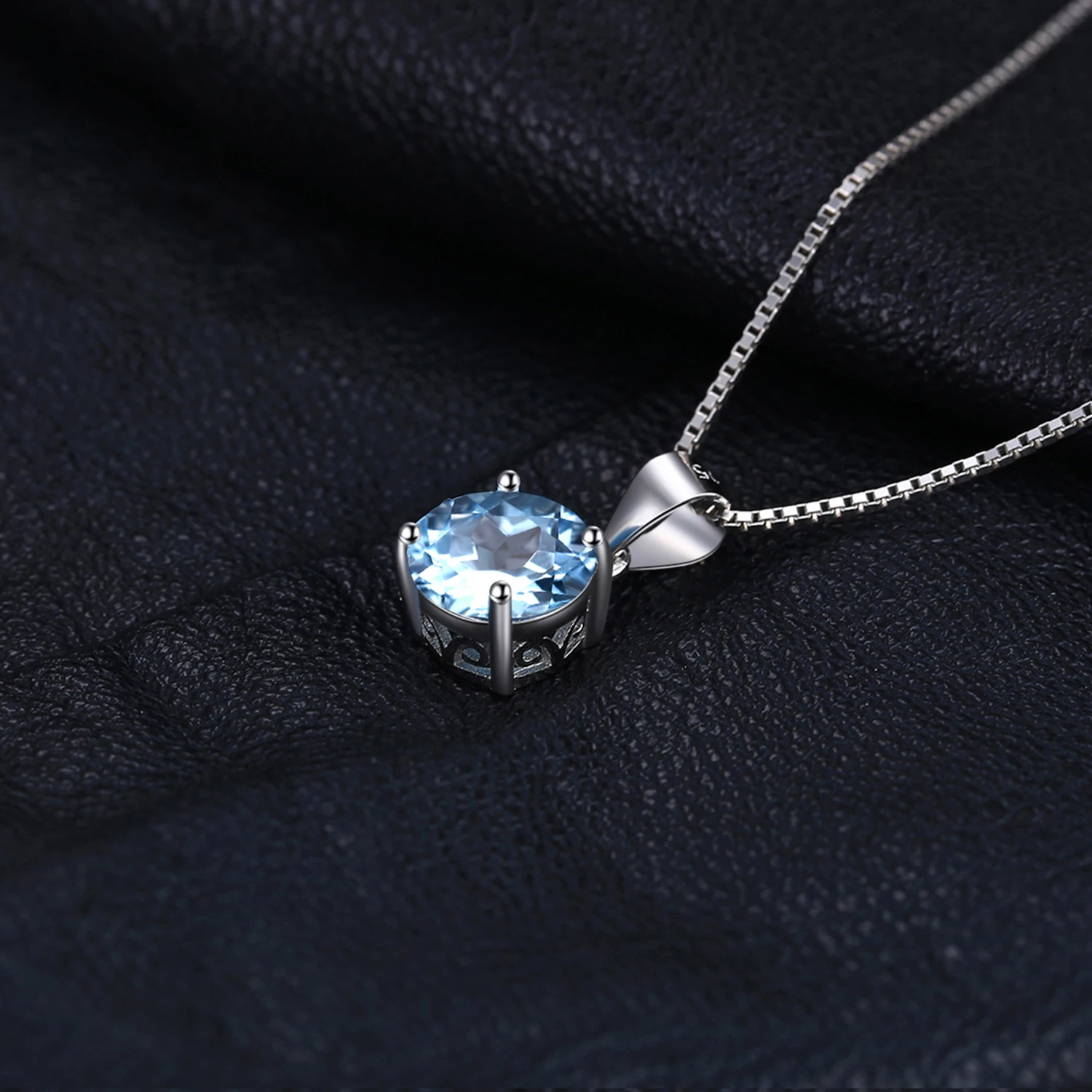 JewelryPalace 2 4 карата натуральный синий топаз стерлингового серебра 925 пробы ожерелье